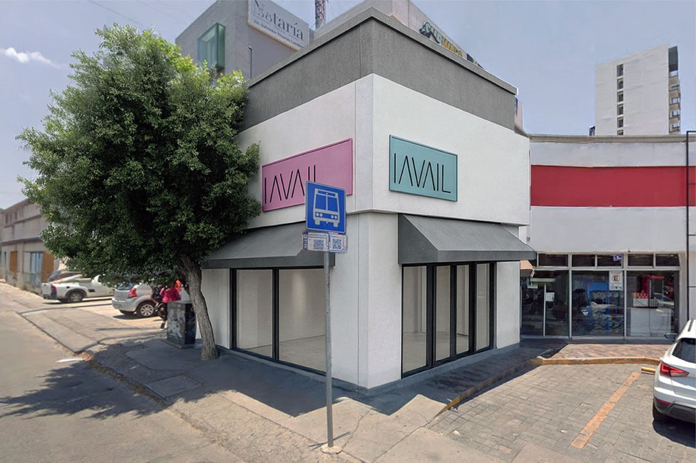 Lavanderías Lavall — Propuesta de fachada en esquina
